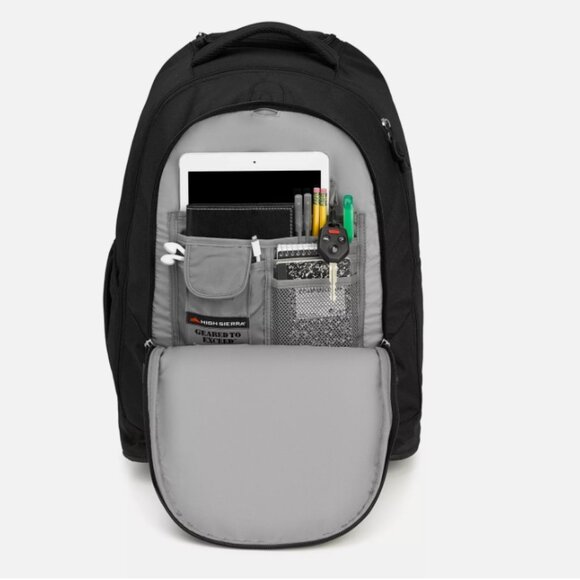 LAPTOP BACKPACK HIGH SIERRA with HANDLE Travel Luggage wheel Roller 20"x 13" - Picture 9 of 11